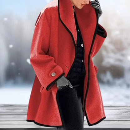 Manteau en laine vintage marron oversize