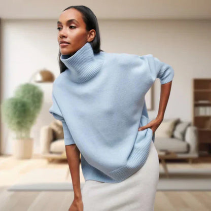 Élégant pull à col roulé pour femme