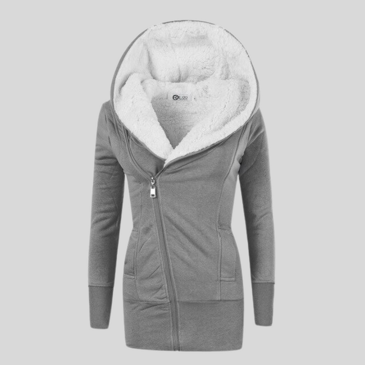 Veste d'hiver femme capuche fermeture rapide