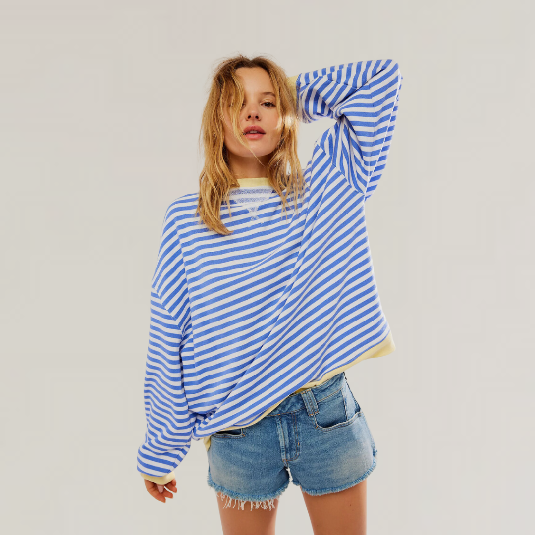 Pull-over en cachemire doux avec maille côtelée