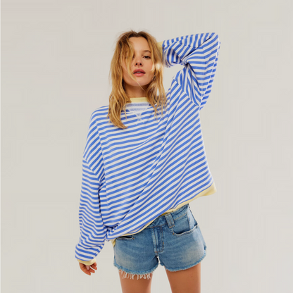 Pull-over en cachemire doux avec maille côtelée