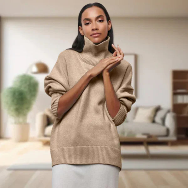 Élégant pull à col roulé pour femme