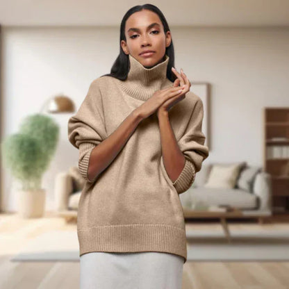 Élégant pull à col roulé pour femme