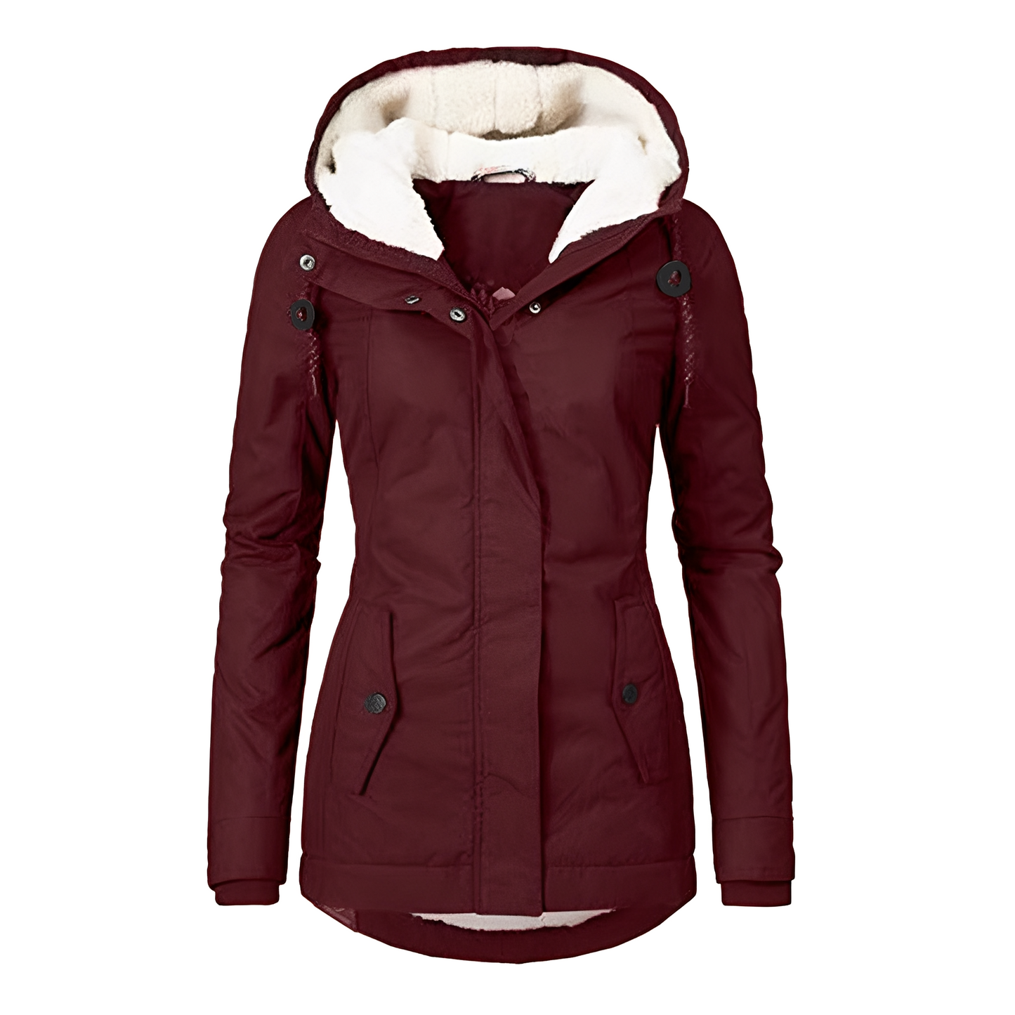 Veste de protection pour femmes chaude peluche capuche hiver