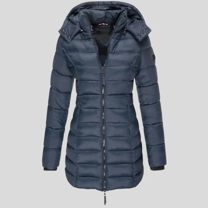Veste mode patchwork à capuche et fermeture éclair
