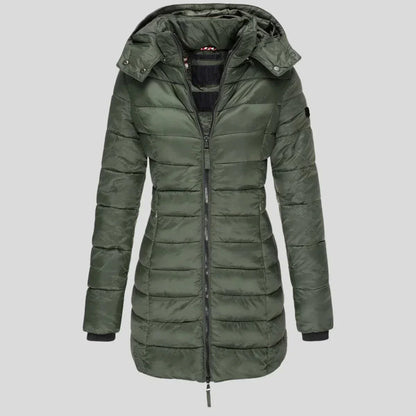 Veste mode patchwork à capuche et fermeture éclair