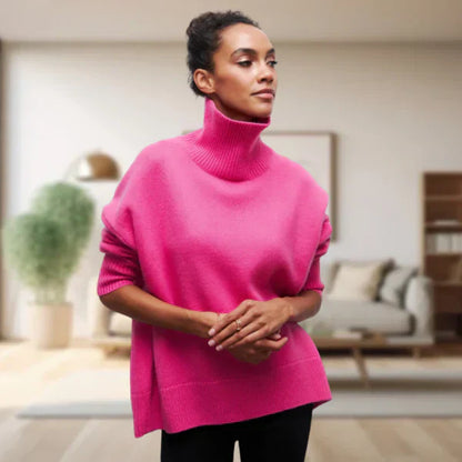 Élégant pull à col roulé pour femme