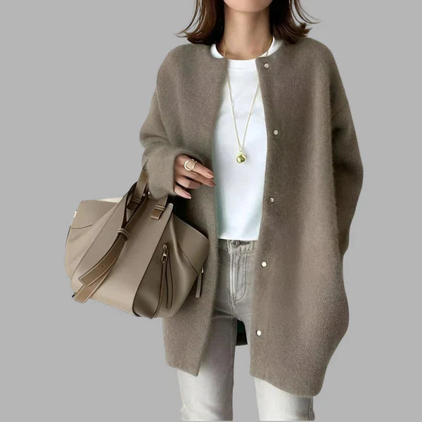 Gros gilet femme boutons oversize