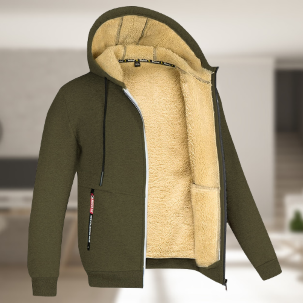Robe d'hiver chaude avec col en polaire