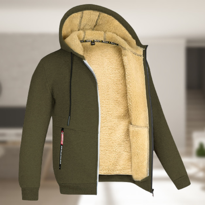 Robe d'hiver chaude avec col en polaire