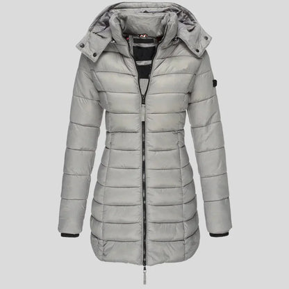 Veste mode patchwork à capuche et fermeture éclair