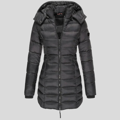 Veste mode patchwork à capuche et fermeture éclair