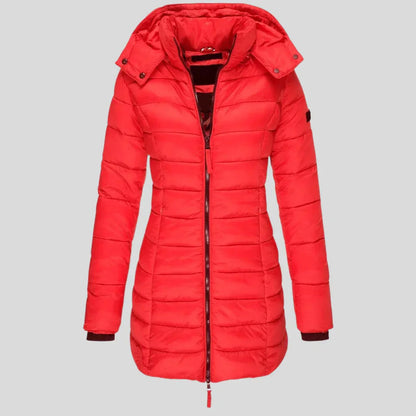 Veste mode patchwork à capuche et fermeture éclair