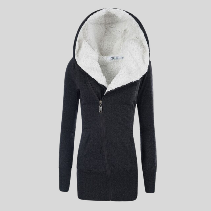 Veste d'hiver femme capuche fermeture rapide