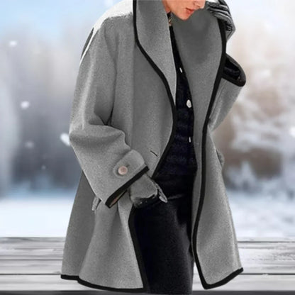 Manteau en laine vintage marron oversize