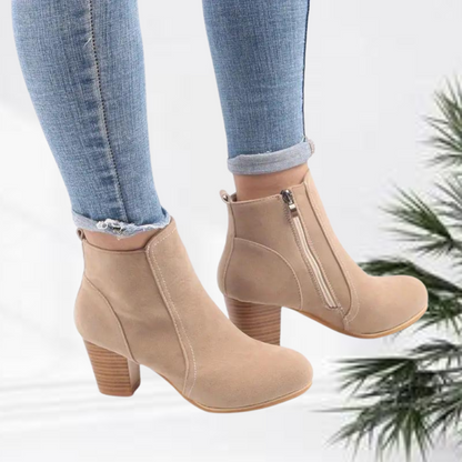 Elegante Stiefeletten Damen Reißverschluss - IdealeKleiden