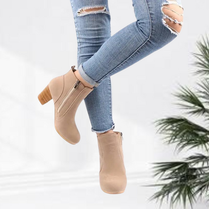 Bottines élégantes pour femmes avec fermeture éclair