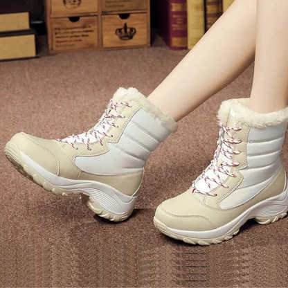 Bottes d'hiver imperméables femme fausse fourrure