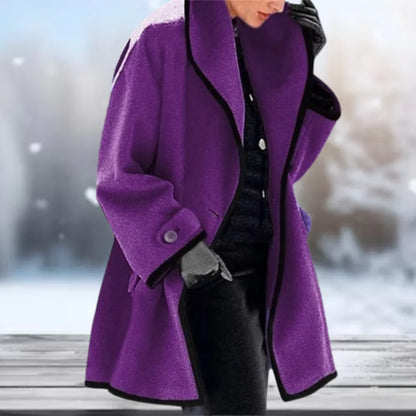 Manteau en laine vintage marron oversize