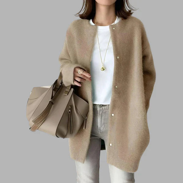Gros gilet femme boutons oversize