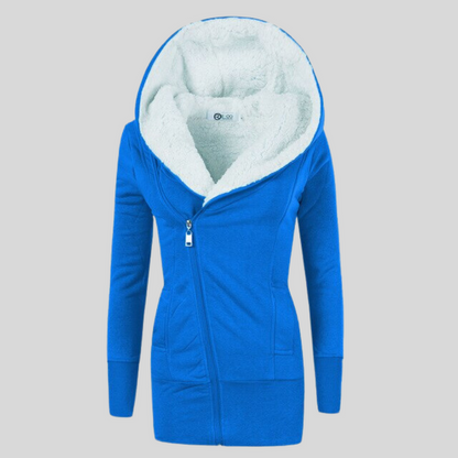 Veste d'hiver femme capuche fermeture rapide