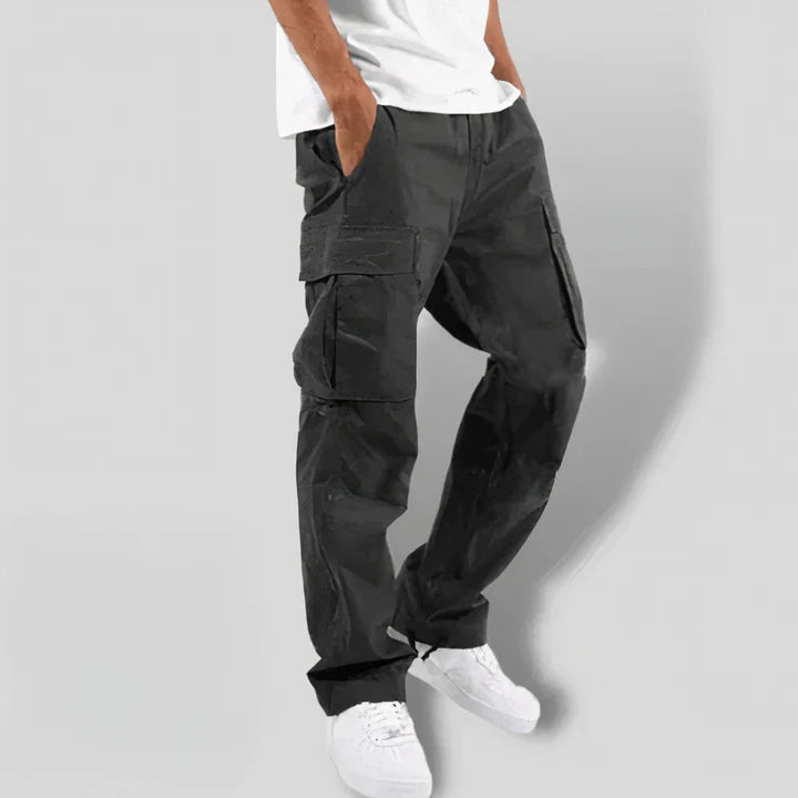 Männer Cargohose Dunkelgrau Trendy - IdealeKleiden