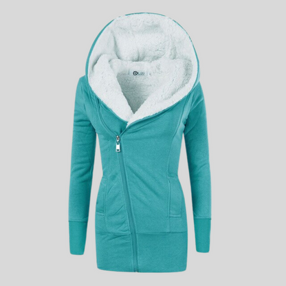 Veste d'hiver femme capuche fermeture rapide