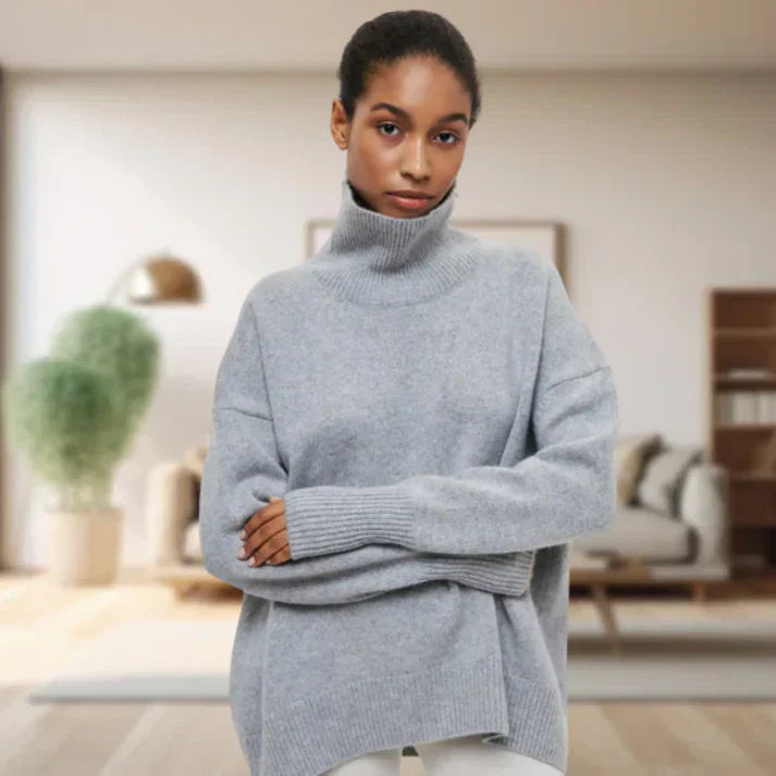 Élégant pull à col roulé pour femme