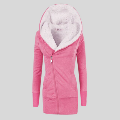 Veste d'hiver femme capuche fermeture rapide