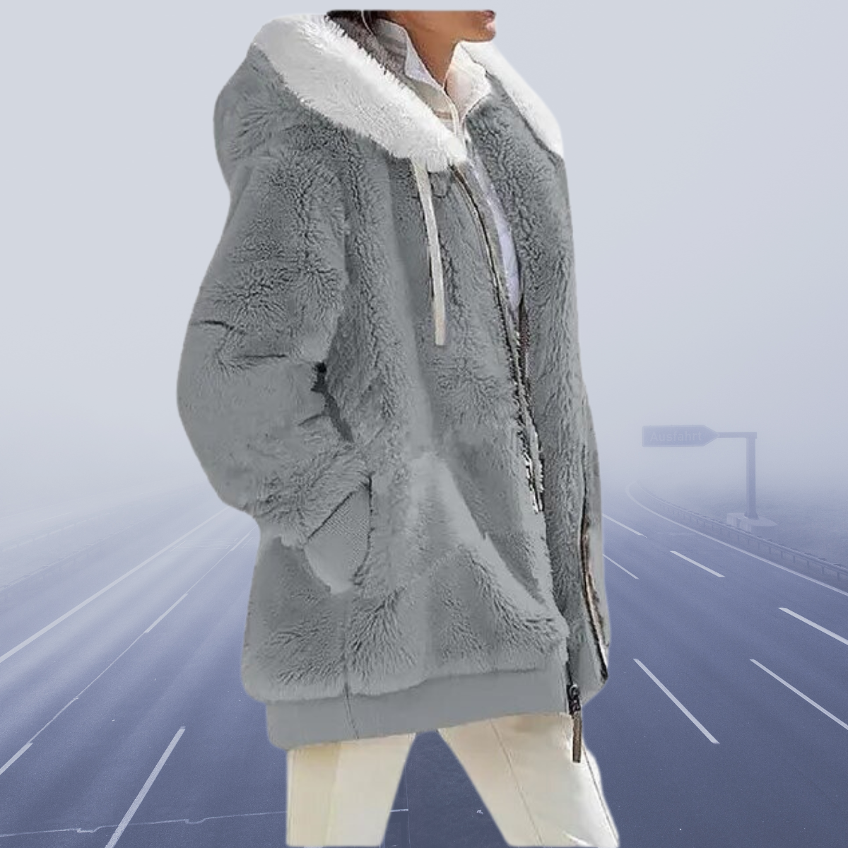 Veste teddy oversize chaude