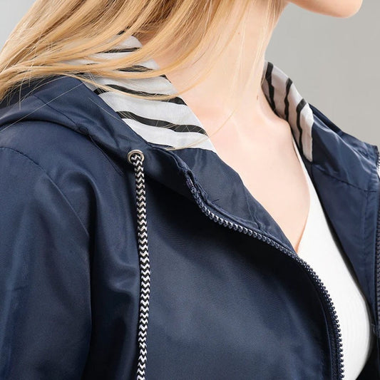 Lange Regenjacke Damen Waterproof - IdealeKleiden