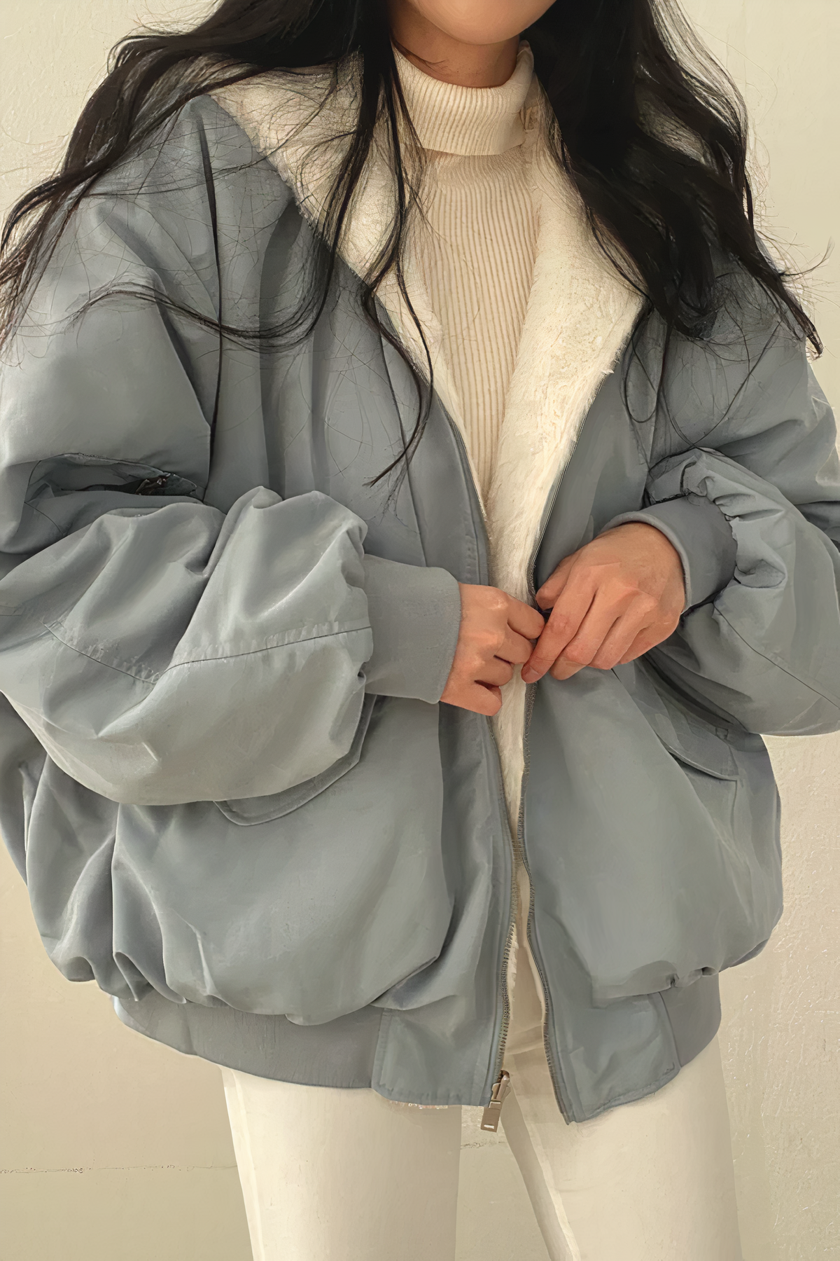 Manteau d'automne pour femme en cachemire chaud avec capuche