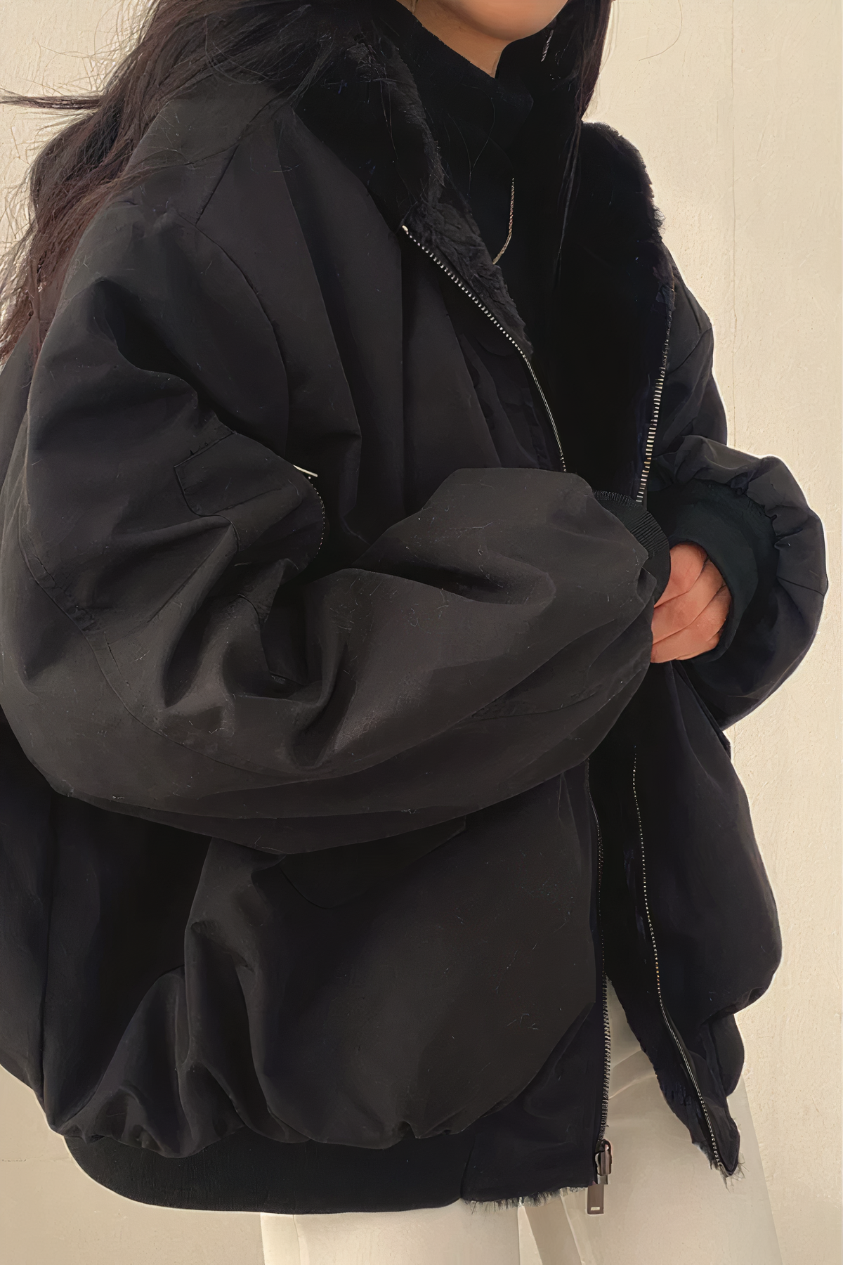 Manteau d'automne pour femme en cachemire chaud avec capuche