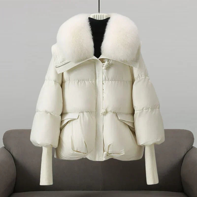 Doudoune d'hiver XXL Col fausse fourrure