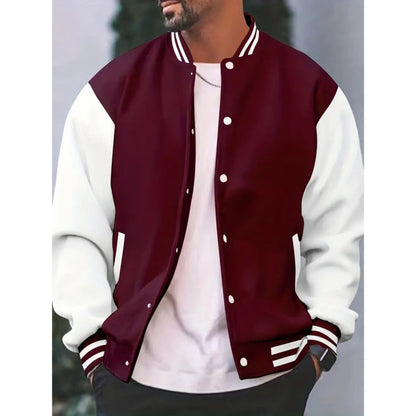 Blouson aviateur homme sportif à fermeture boutonnée