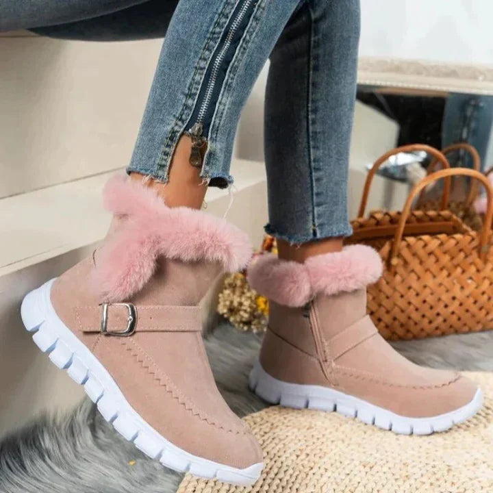 Bottes souples femme effet velours