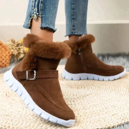 Bottes souples femme effet velours