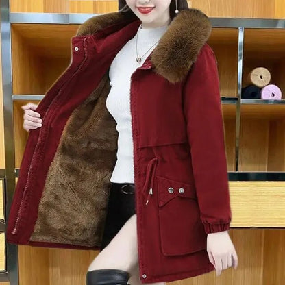 Parka d'hiver végane femme élégant chaud