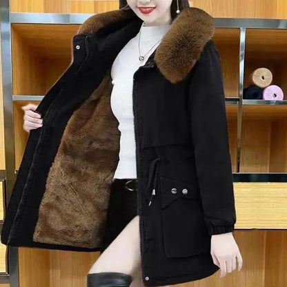 Parka d'hiver végane femme élégant chaud
