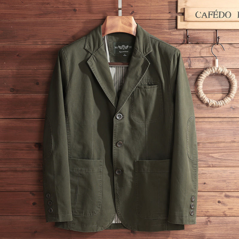 Parka homme style vintage simple boutonnage