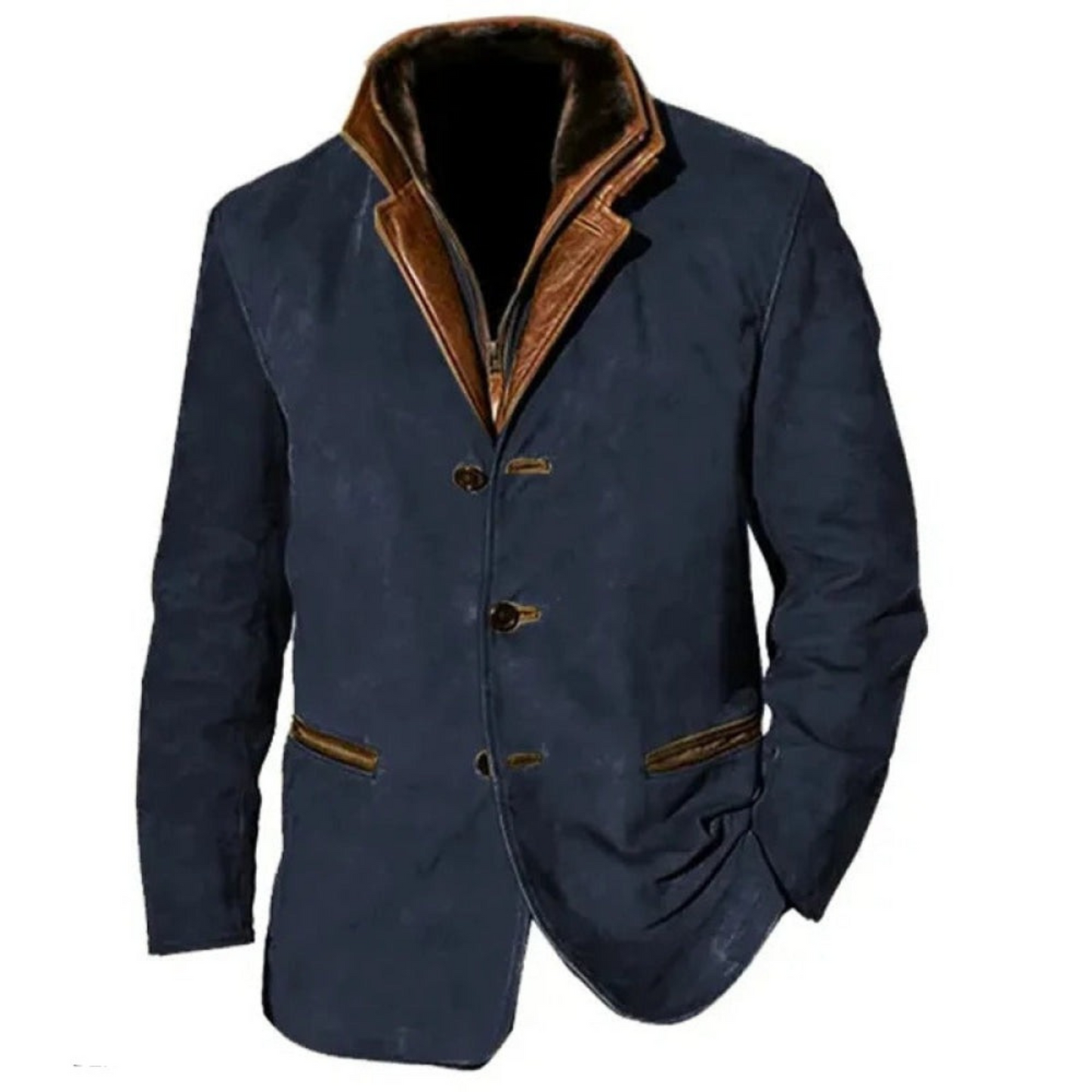 Veste en cuir homme style vintage