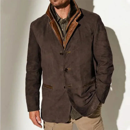 Veste en cuir homme style vintage