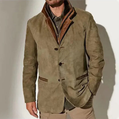 Veste en cuir homme style vintage