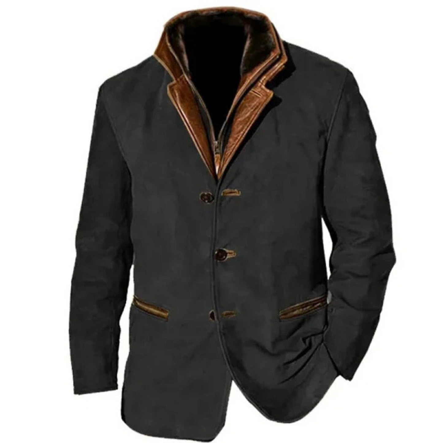 Veste en cuir homme style vintage