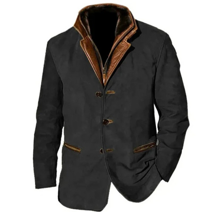 Veste en cuir homme style vintage