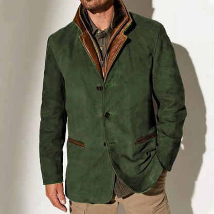 Veste en cuir homme style rétro décontracté