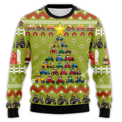 Pull de Noël motif tracteur – Pull confortable pour homme