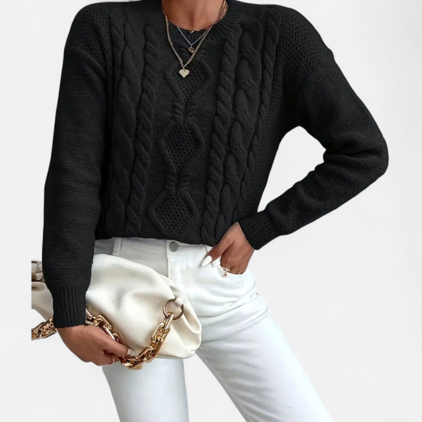 Pull en grosse maille confortable pour femme