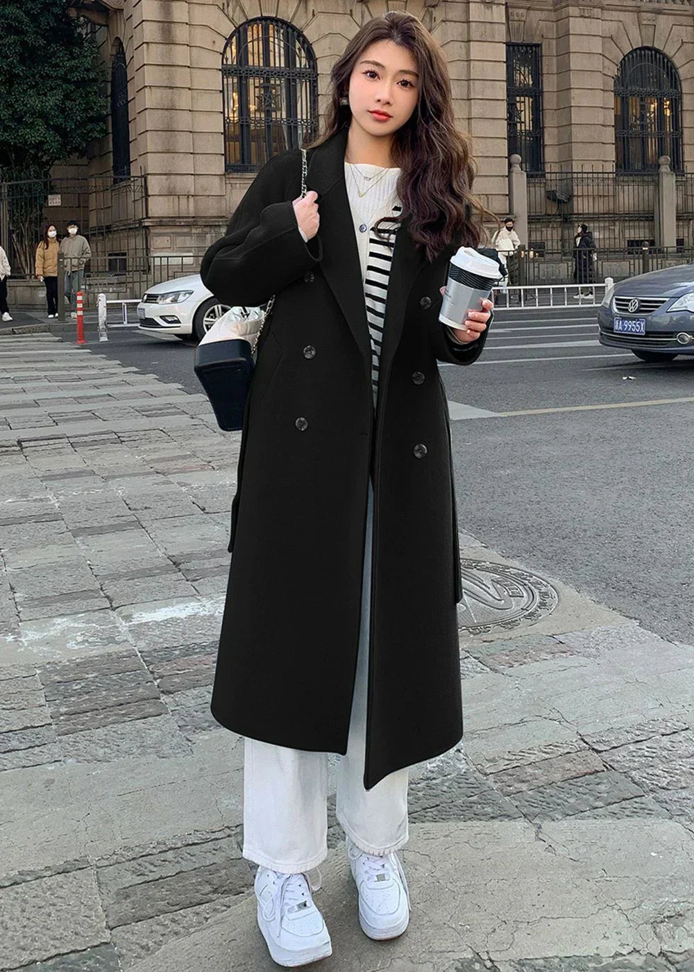 Stylischer Wollmantel Damen Winter - IdealeKleiden