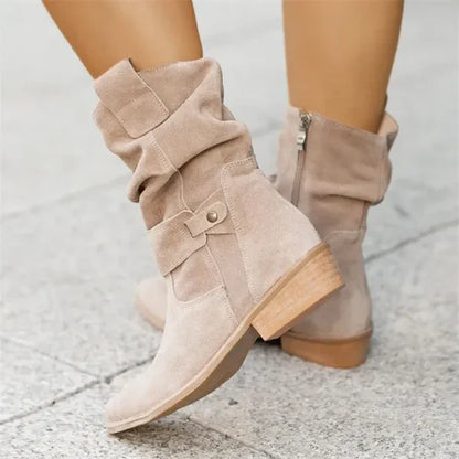 Bottes décontractées à talon bas